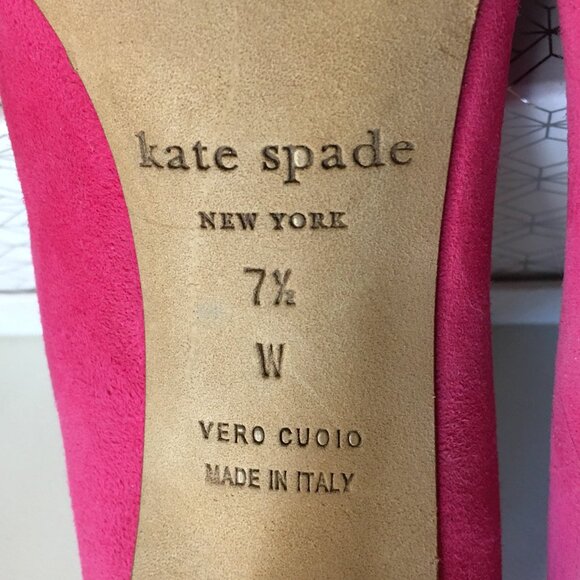 ♠️ KATE SPADE NEW YORK ♠️ Pink Suede Multi-Glitter Heels ♠️ 7.5W - Picture 15 of 16